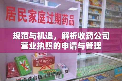 常州规范与机遇，解析收药公司营业执照的申请与管理
