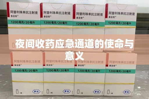 常州夜间收药应急通道的使命与意义